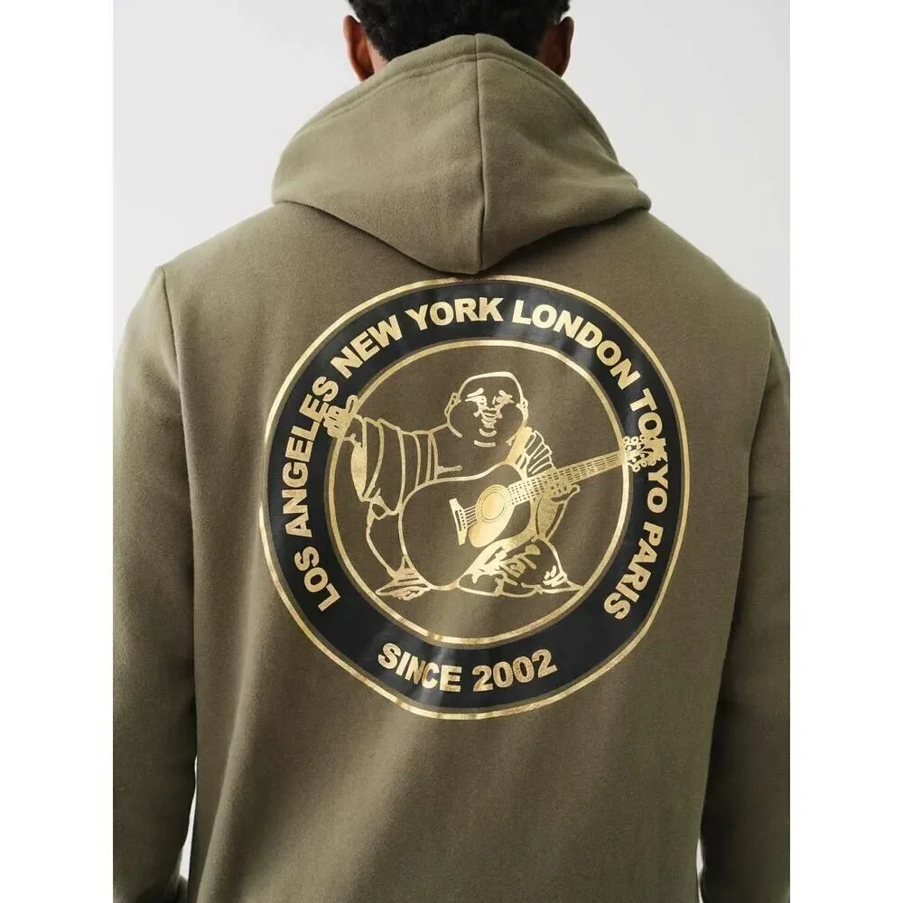 NWT True Religion Men’s City Buddha Zip Hoodie Kalamata - Size: Small